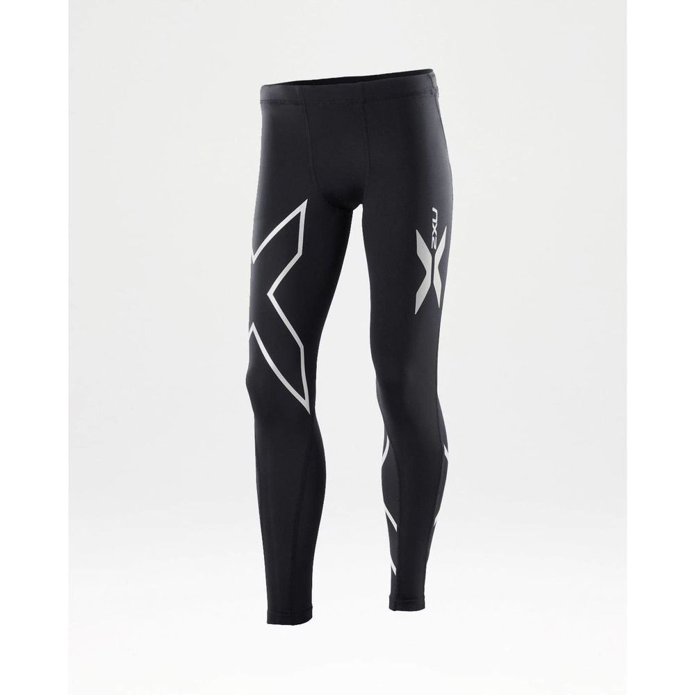 2XU Boys Kids Youth Compression Activewear Tights Pants in Black/White